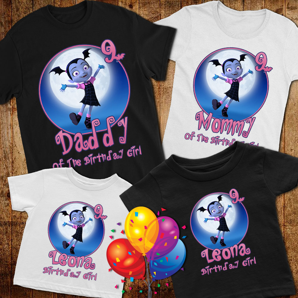 Vampirina Personalized Name Age Custom Birthday T-Shirts - HobbyCustom