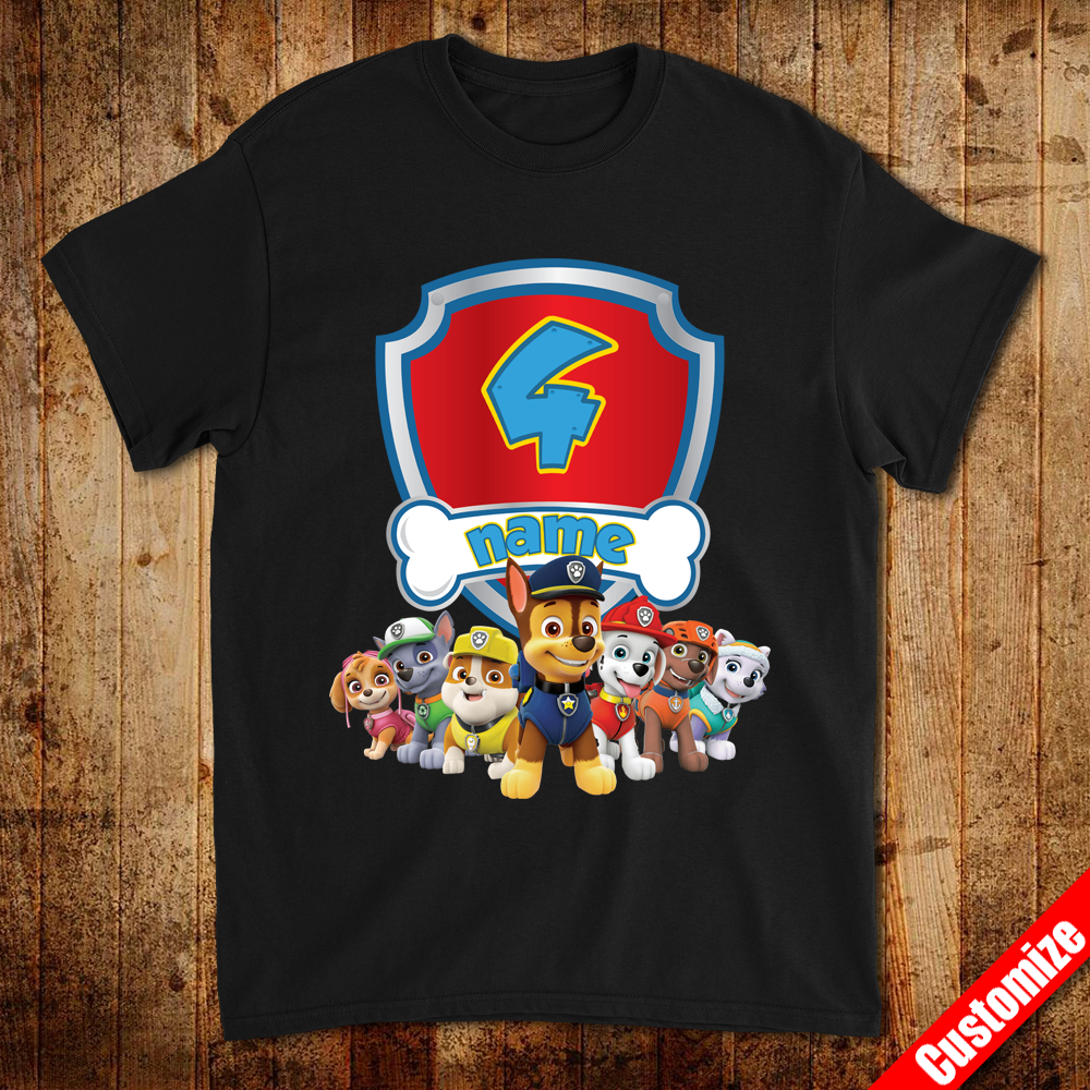 Personalized Look Who's Paw Patrol Birthday T-Shirt 