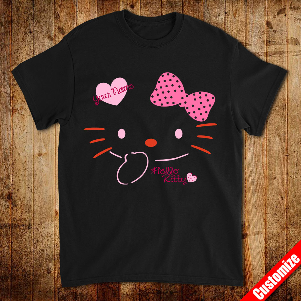 Hello Kitty Wear Polka Dots Bow Shirt - Personalized Customize Your ...