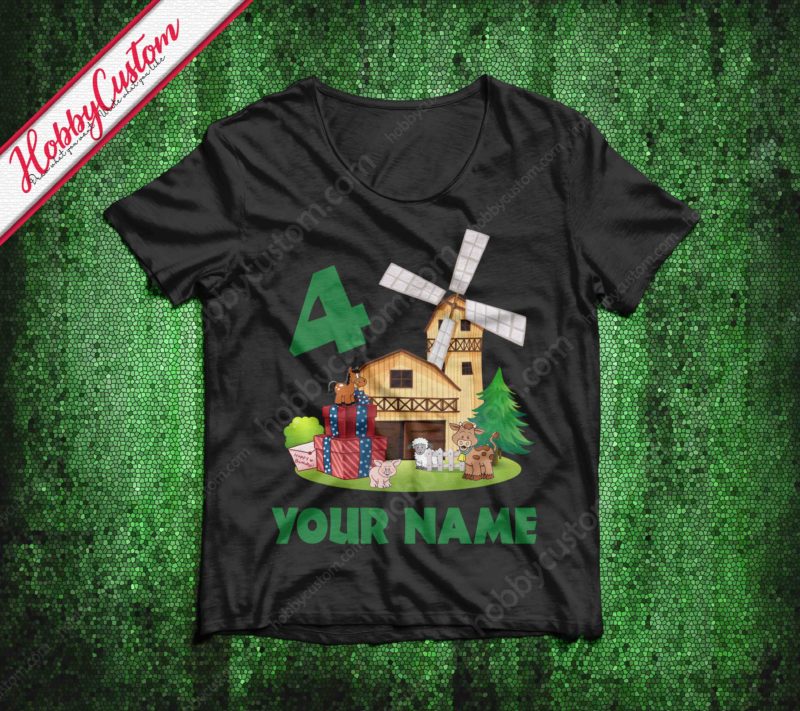 The farm animals give you a birthday present customize t-shirt