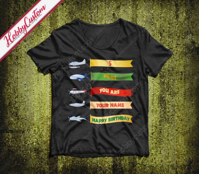 Airplane performance happy birthday to you customize t-shirt
