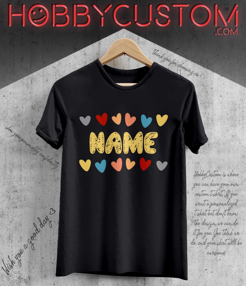 Multicolored hearts in harmony back to school customize t-shirt
